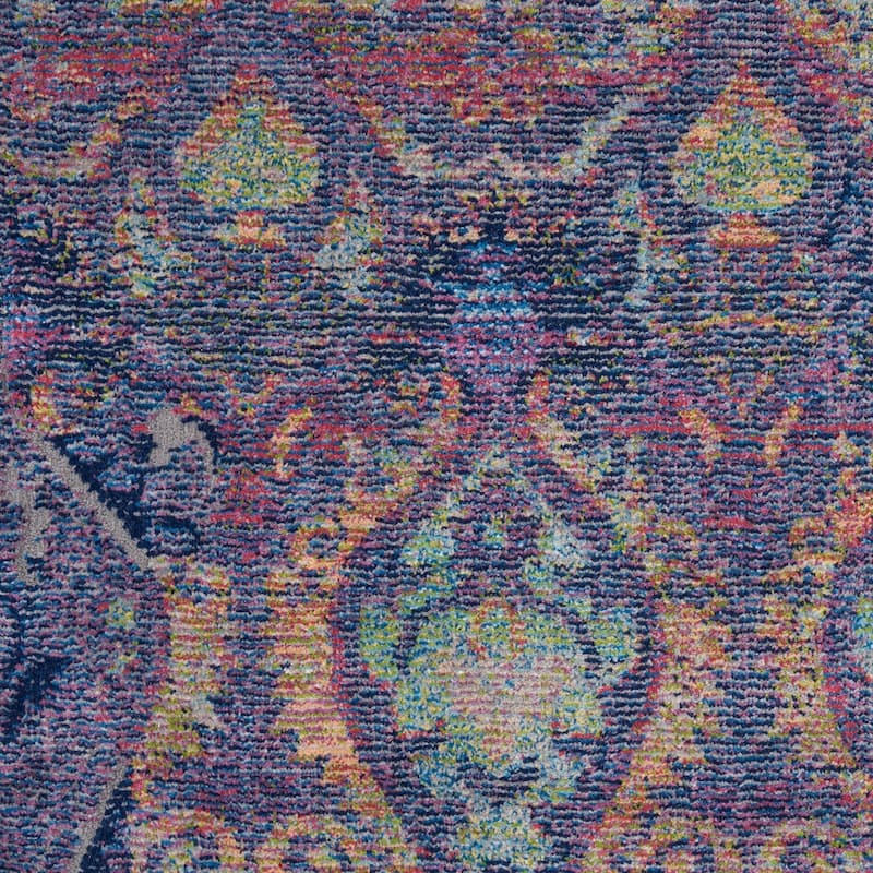 Nourison Global Vintage Navy/Multicolor Moroccan Area Rug