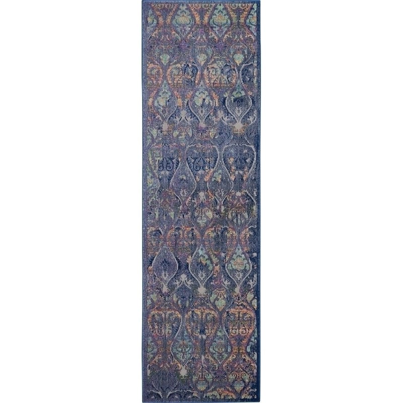 Nourison Global Vintage Navy/Multicolor Moroccan Area Rug