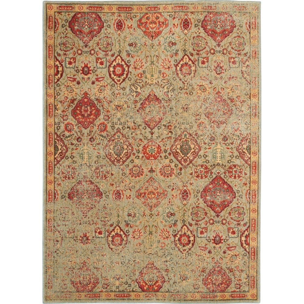 Nourison Somerset Vintage Traditional Brick Red Area Rug
