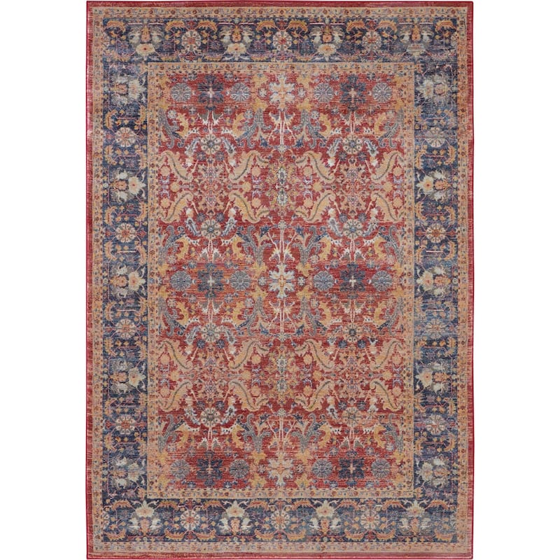Nourison Global Vintage Red Floral Area Rug