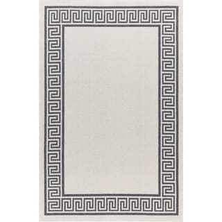 GAD Greek Key High Quality Indoor Outdoor Area Rug Brown - Bed Bath ...