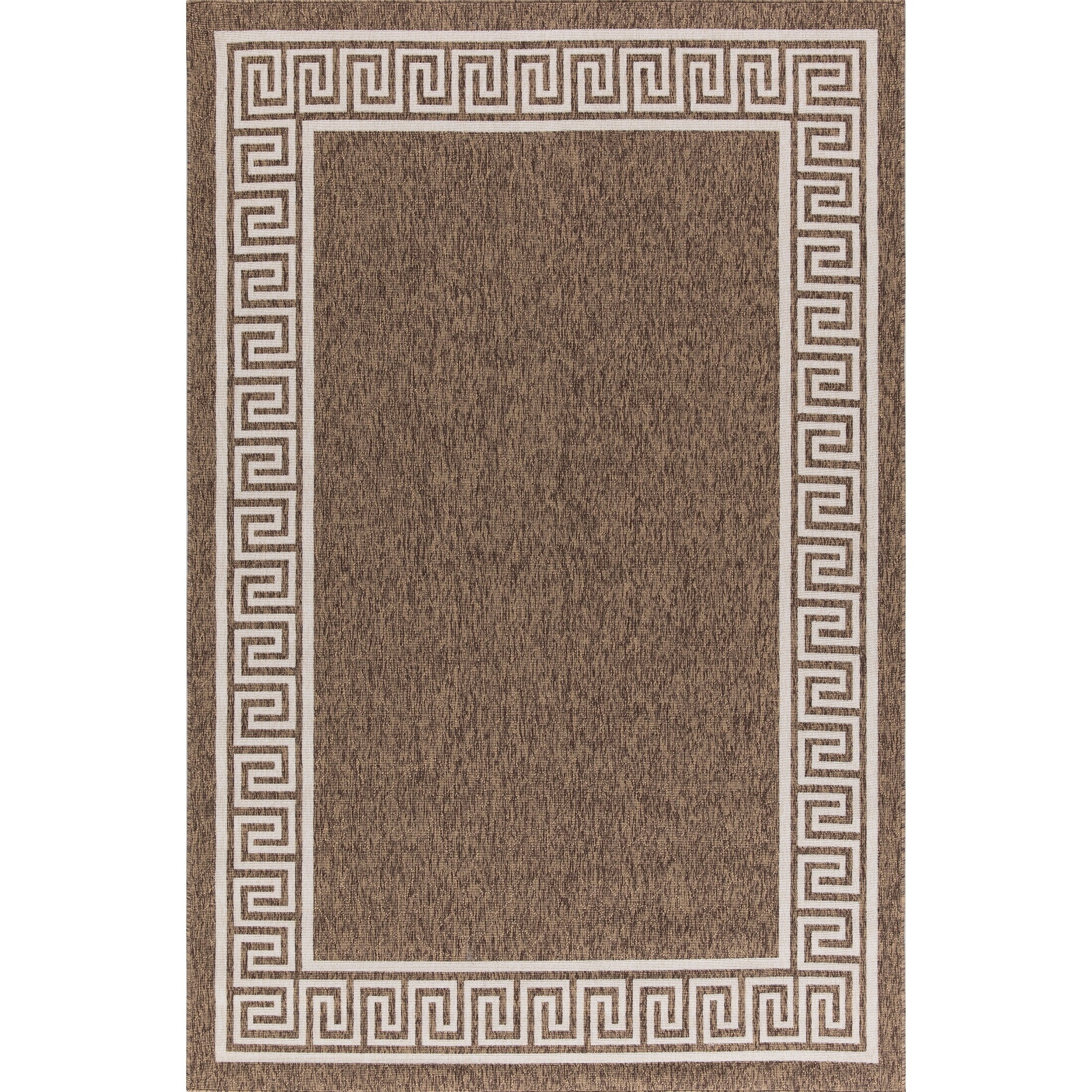 GAD Greek Key High Quality Indoor Outdoor Area Rug Black (As Is Item) - Bed  Bath & Beyond - 31827644