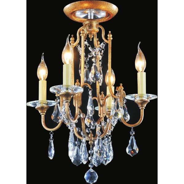 4 Light Flush Mount with Oxidized Bronze Finish. Bed Bath & Beyond