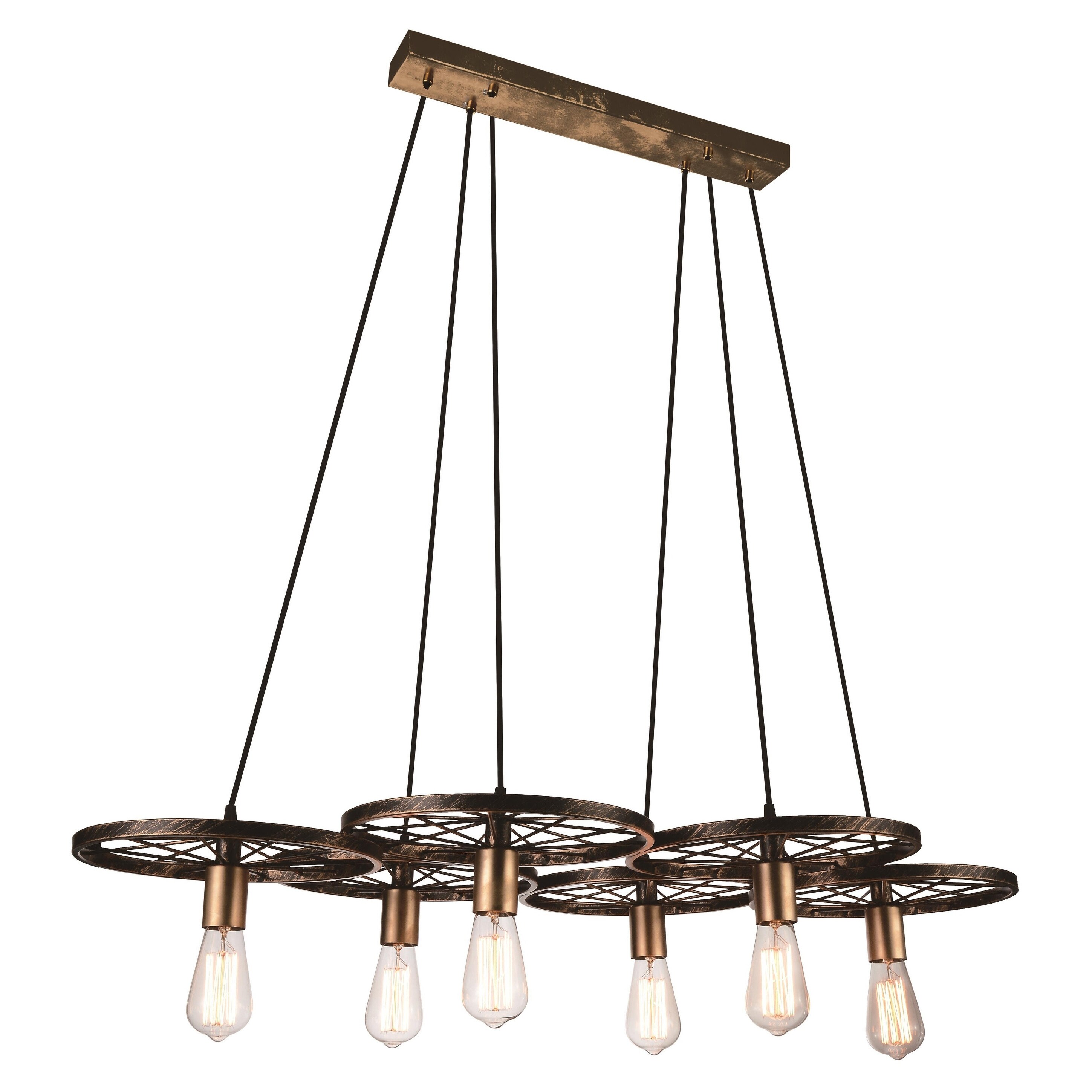 Carbon Loft O'Shea 6-light Chandelier with Black and Gold Finish - Chandeliers For Bedrooms by Overstock.com