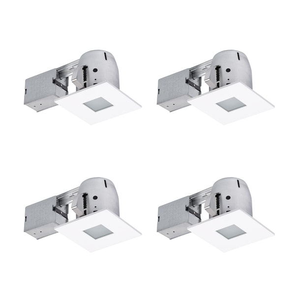 4" White IC Rated Recessed Lighting Kit (4-Pack), LED Bulbs Included. Opens flyout.