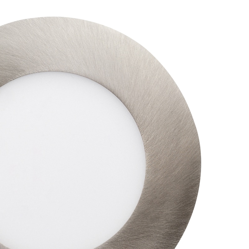 4 in. Brushed Nickel Ultra Slim Integrated LED Recessed Lighting Kit