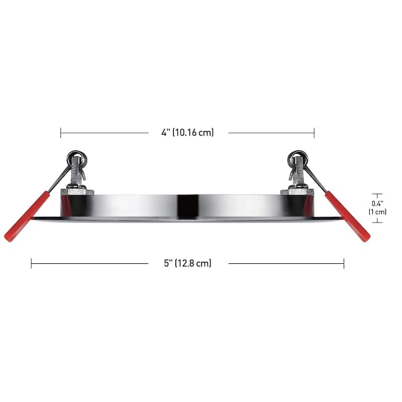 4 in. Brushed Nickel Ultra Slim Integrated LED Recessed Lighting Kit