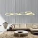 preview thumbnail 2 of 0, Imperio White 5-Light LED Pendant with Yellow Shade (Adjustable Height)