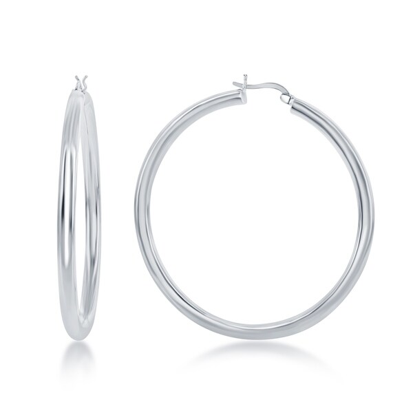 60mm sterling silver hoop earrings