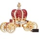 Matashi Crystal-studded 24k Gold Royal Crown Carriage Trinket Box - Bed 