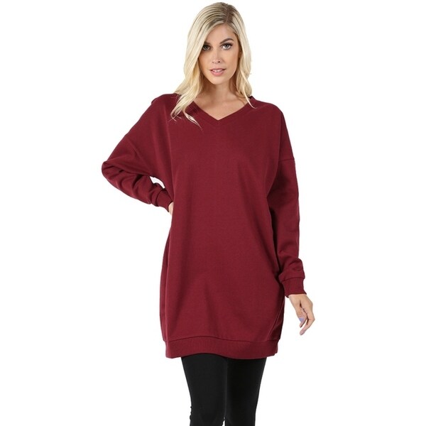 tunic sweatshirt with pockets