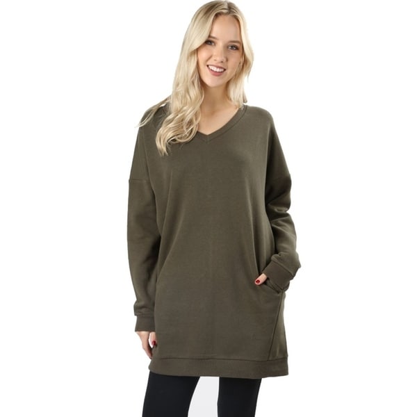 tunic sweatshirt with pockets