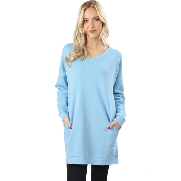 tunic sweatshirt with pockets