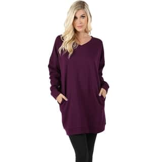 Tunic Women S Sweaters Find Great Clothing Deals Ping Jed Women S Loose Fit V Neck Tunic Sweatshirt With Pockets