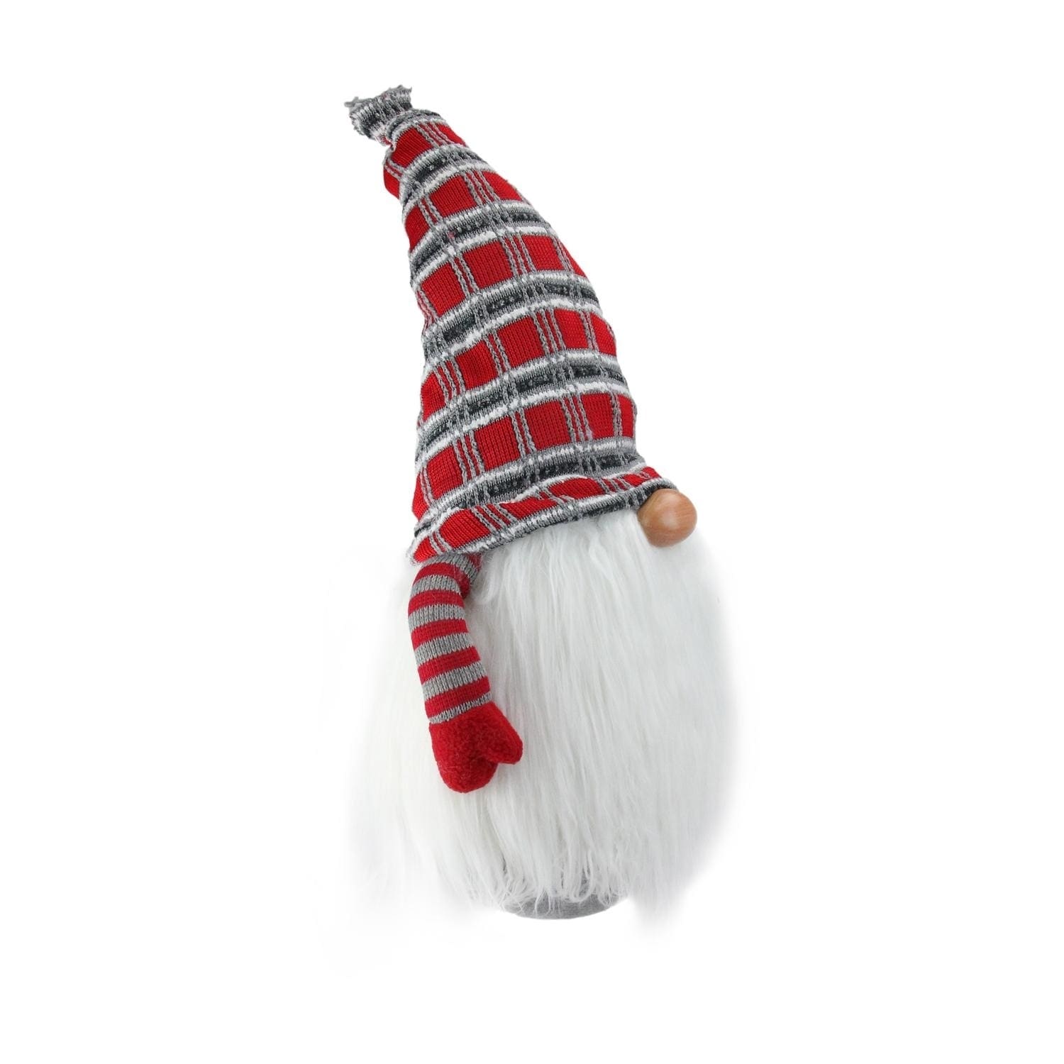24 Traditional Christmas Tumbling Santa Gnome With White Beard And Red Plaid Hat Overstock 22987018