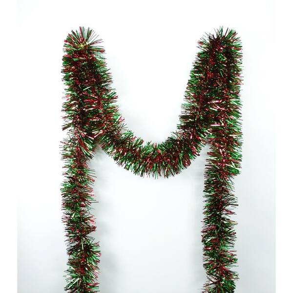 Shop 50 Festive Shiny Red And Green Christmas Tinsel Garland
