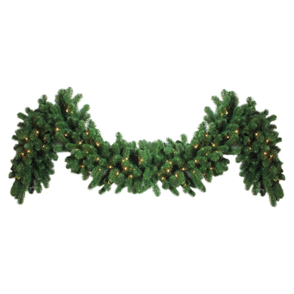 9' x 14" Pre-Lit Olympia Pine Artificial Christmas Garland - Warm White Lights.