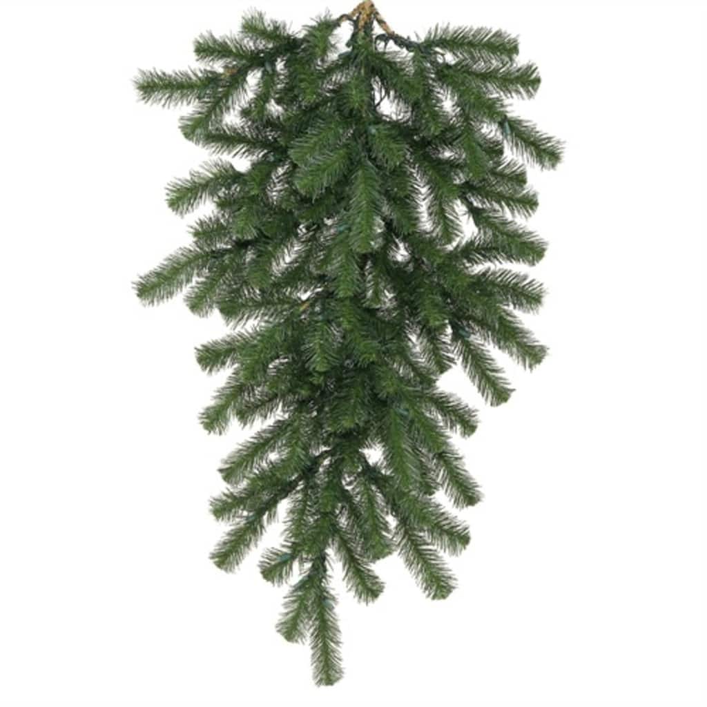 34" Windsor Pine Artificial Christmas Teardrop Swag - Unlit.