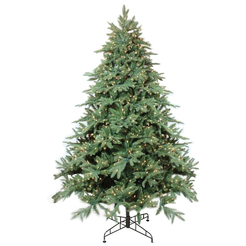 7.5' PreLit Full Aurora Spruce Artificial Christmas Tree Clear