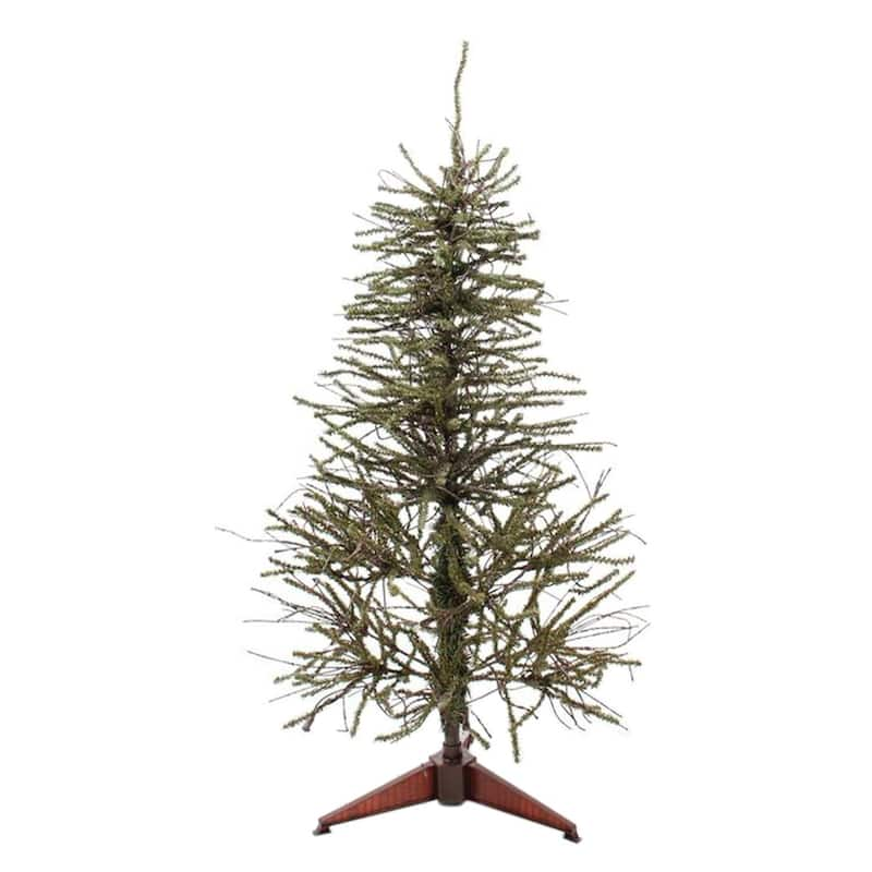 3' Green and Brown Medium Warsaw Twig Artificial Christmas Tree - Unlit