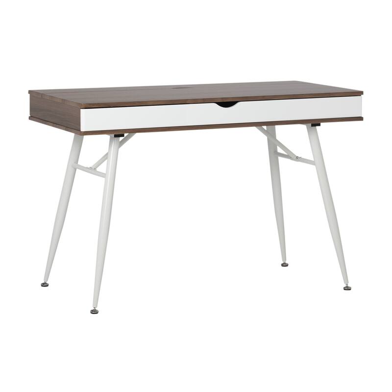 Calico Designs Alcove Modern Desk with Large Split Drawer