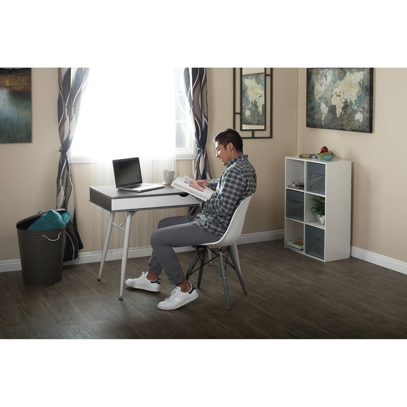 Calico Designs Alcove Modern Desk with Large Split Drawer