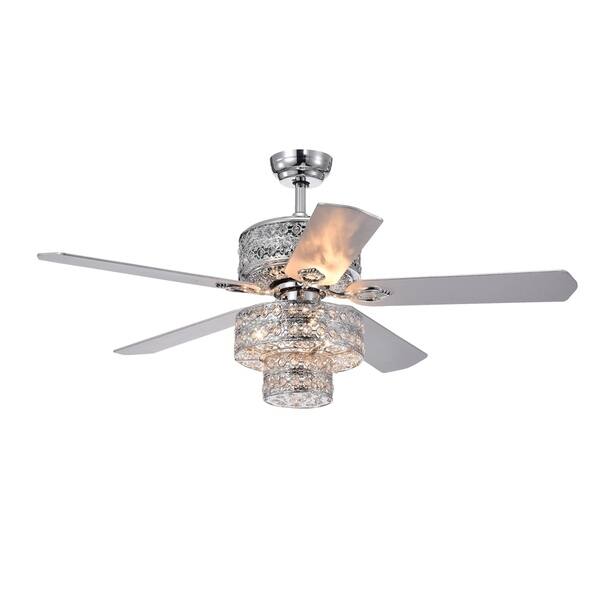 Shop Empire Trois 5 Blade Silver Chandelier Ceiling Fan 52
