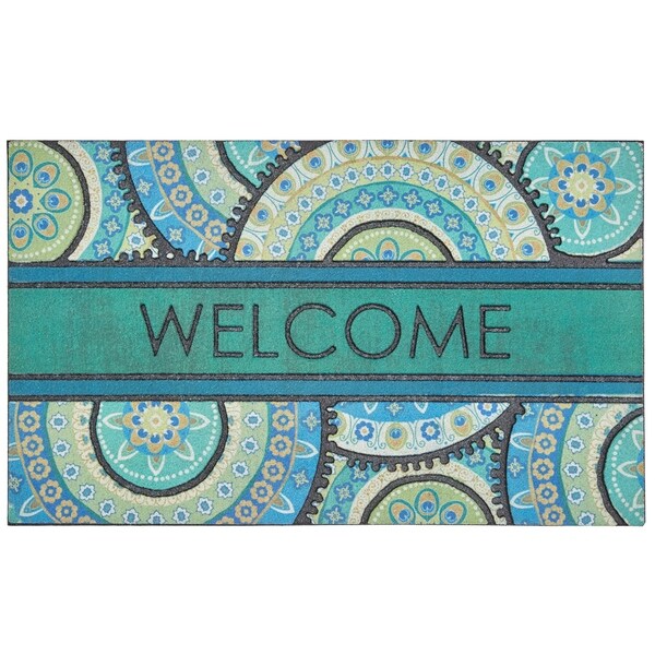 Mohawk Home Doorscapes Fiesta Welcome Peacock Medallion Door Mat (1'6 x 2'6)