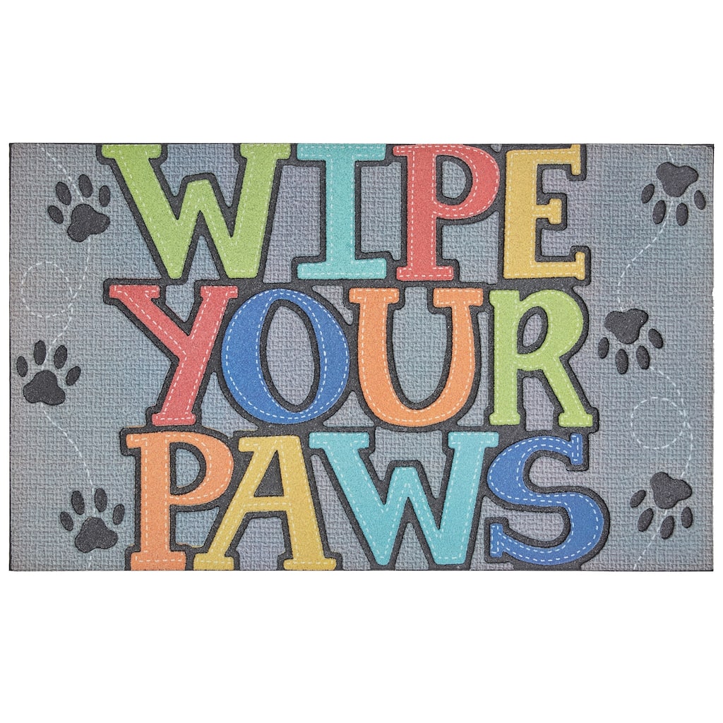 Mohawk Home Paw Stitch All Weather Recycled Rubber Door Mat