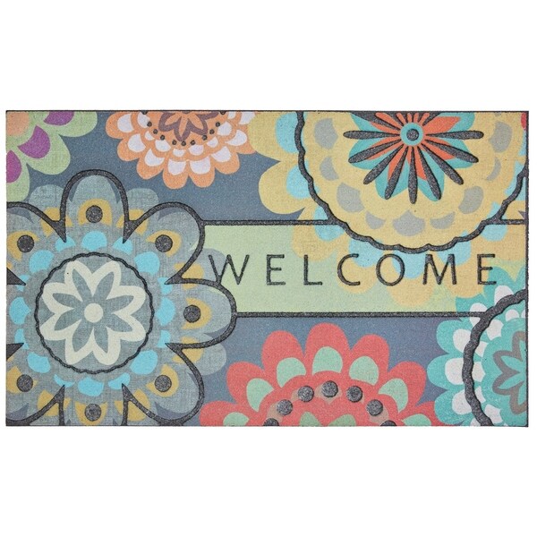 Mohawk Home Doorscapes Welcome Creative Dahlia Door Mat (1'6 x 2'6)