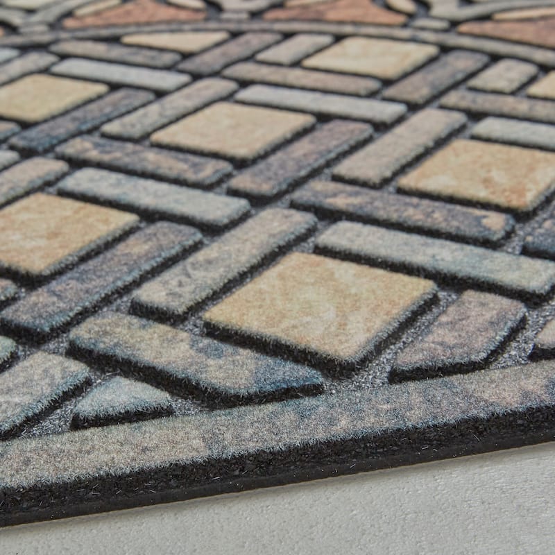 Mohawk Home Deco Tile Slice All Weather Recycled Rubber Door Mat