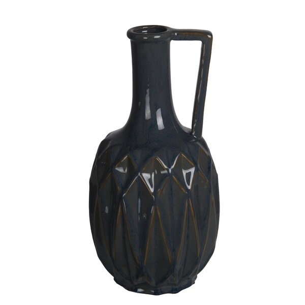 Large Blue Ceramic Vase