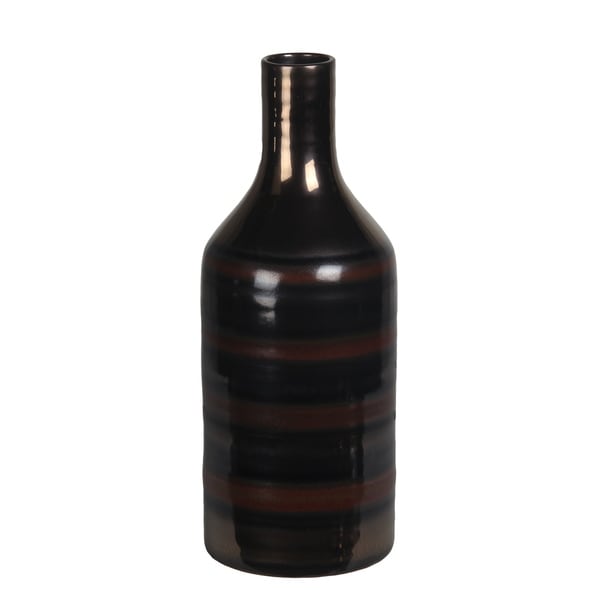 Small Two Tone Brown Ceramic Vase