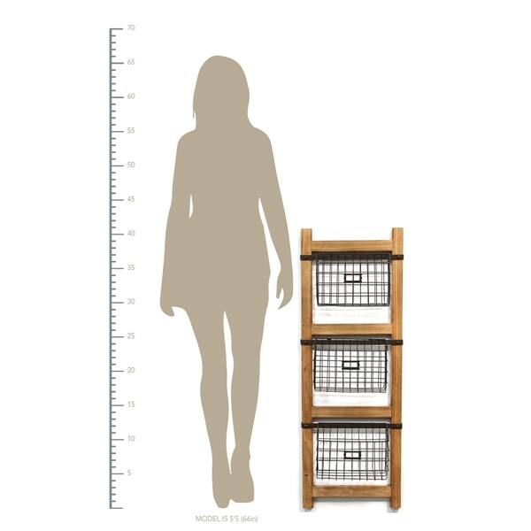 Shop Stratton Home Decor Decorative Ladder With Baskets Wall Decor