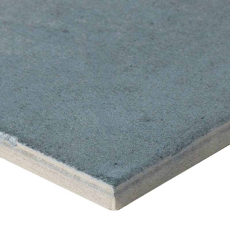 Decorative Porcelain Cement Look 8 x 8 inch Wall Tile in Cobalto