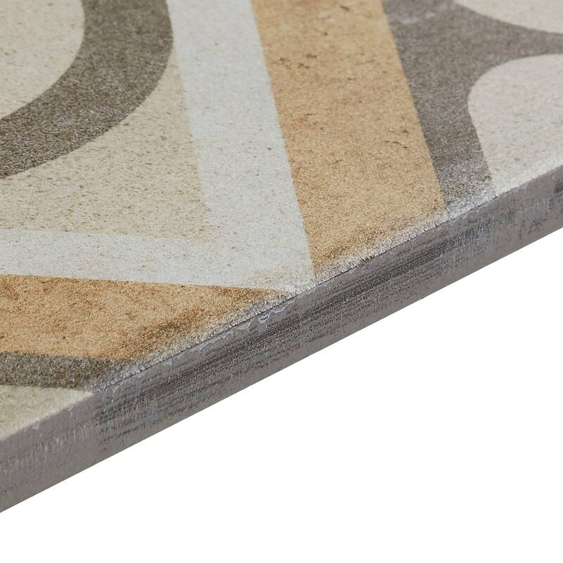 Porcelain Cement Look 8 x 8 inch Warm Blend Decorative Tile in Petalo