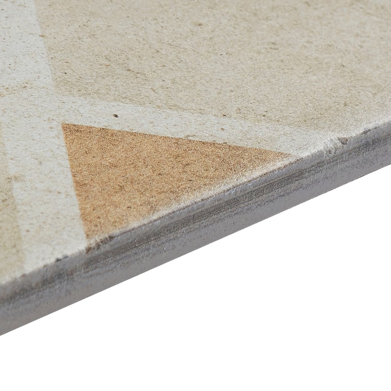 Porcelain Cement Look 8 x 8 inch Warm Blend Decorative Tile in Rombo