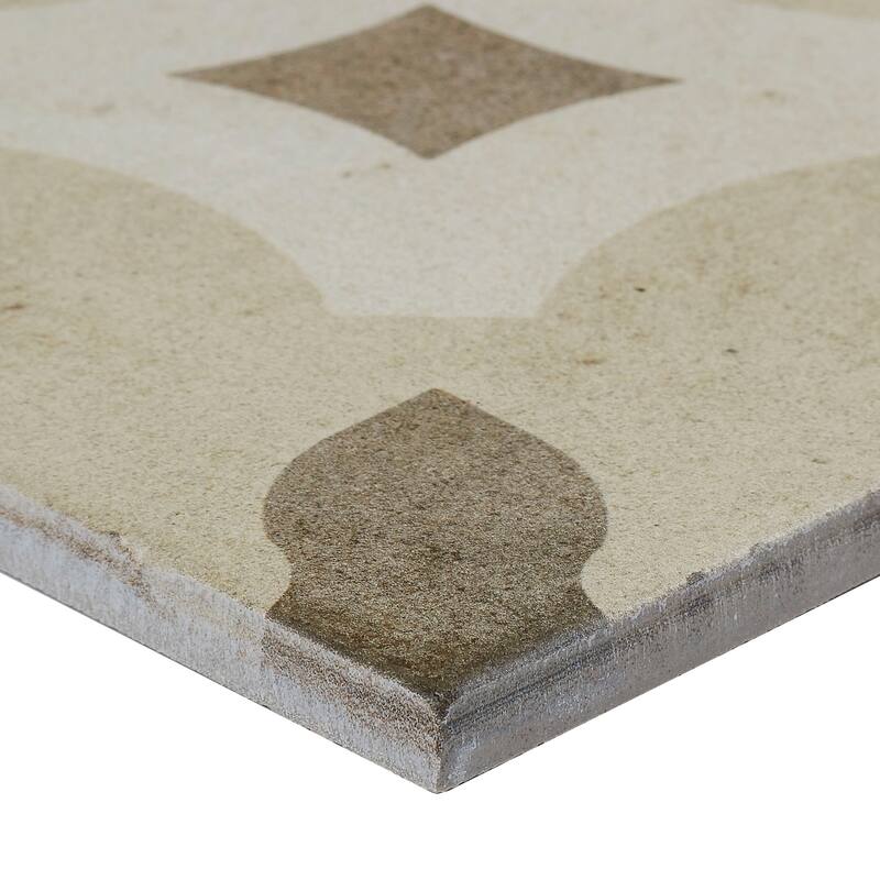 Porcelain Cement Look 8 x 8 inch Warm Blend Decorative Tile in Piccolo Fiore