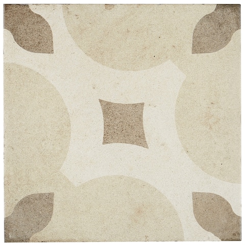 Porcelain Cement Look 8 x 8 inch Warm Blend Decorative Tile in Piccolo Fiore