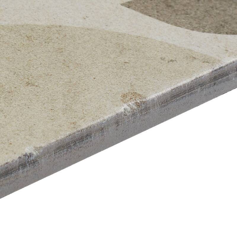 Porcelain Cement Look 8 x 8 inch Warm Blend Decorative Tile in Piccolo Fiore