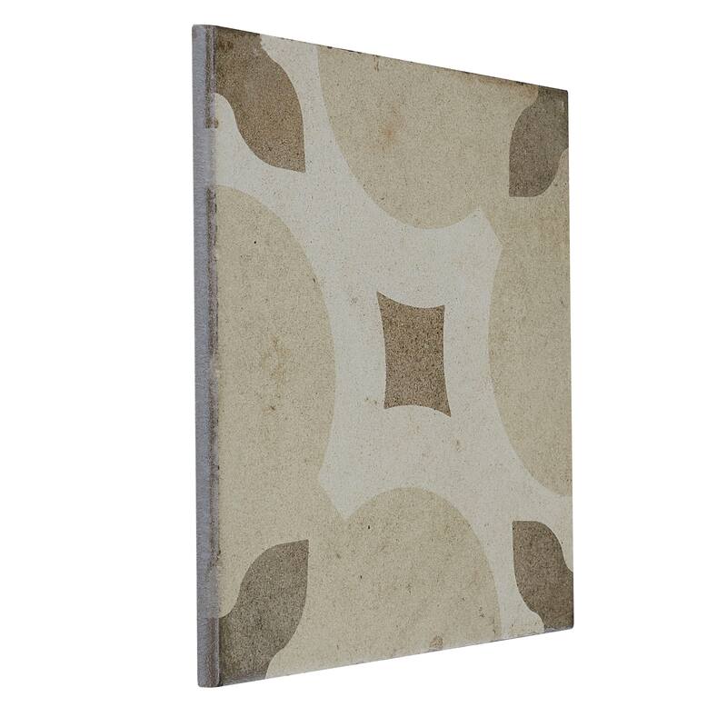 Porcelain Cement Look 8 x 8 inch Warm Blend Decorative Tile in Piccolo Fiore