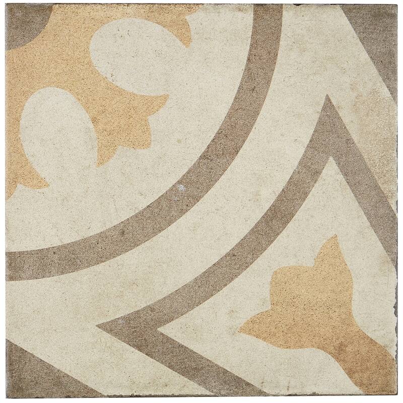 Porcelain Cement Look 8 x 8 inch Warm Blend Decorative Tile in Circolo