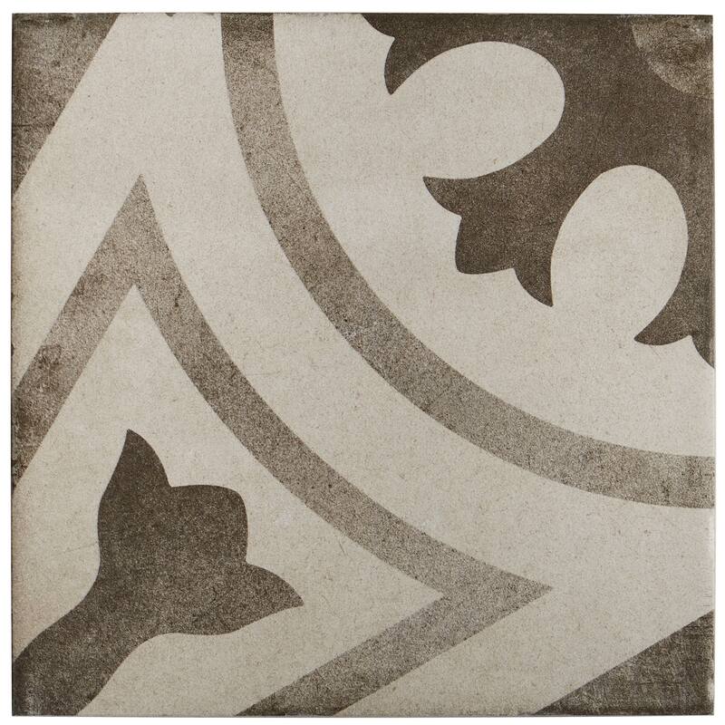 Porcelain Cement Look 8 x 8 inch Cool Blend Decorative Tile in Circolo