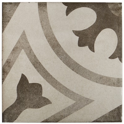 Porcelain Cement Look 8 x 8 inch Cool Blend Decorative Tile in Circolo