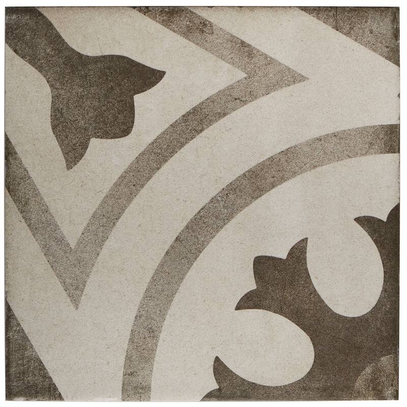 Porcelain Cement Look 8 x 8 inch Cool Blend Decorative Tile in Circolo