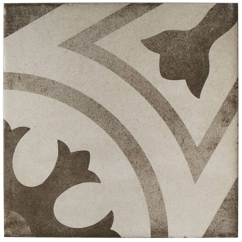 Porcelain Cement Look 8 x 8 inch Cool Blend Decorative Tile in Circolo