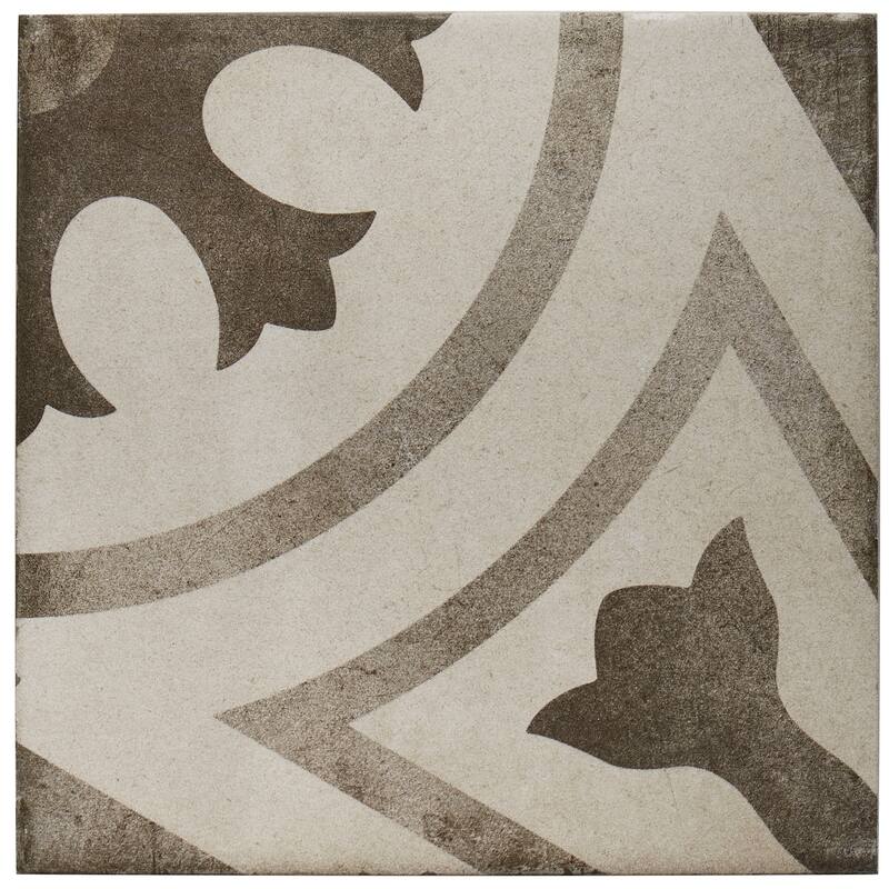Porcelain Cement Look 8 x 8 inch Cool Blend Decorative Tile in Circolo