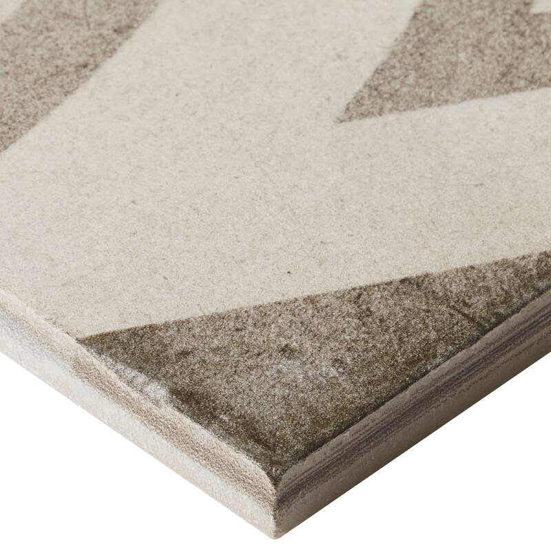 Porcelain Cement Look 8 x 8 inch Cool Blend Decorative Tile in Circolo