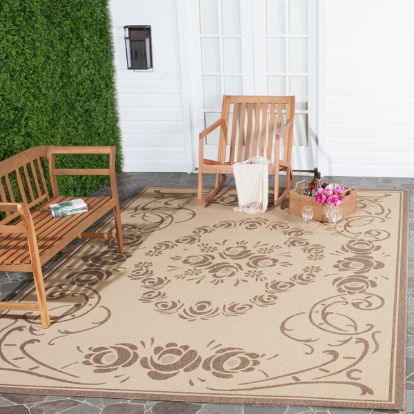 Safavieh Garden Elegance Natural/ Brown Indoor/ Outdoor Rug - 8' x 11'