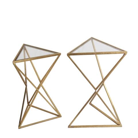 Set Of 2 Gold Stands